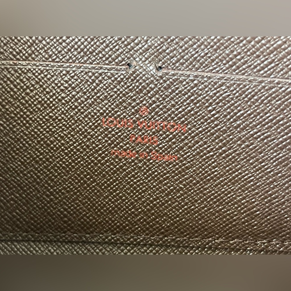 Authentic Louis Vuitton Damier Ebene Zip Around Long Wallet - Picture 12 of 14
